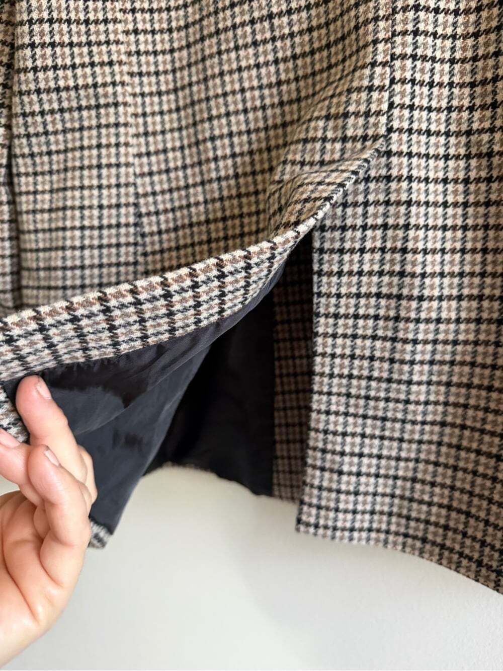 Classic Academia Houndstooth Plaid Blazer | Preppy Tailored Jacket M/L - Picture 6 of 7
